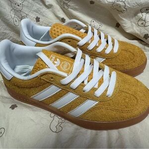 Adidas Mustard Suede Sneakers
